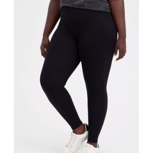 Torrid - Full Length Premium Signature Waist Slim Fix Black Cotton Legging - 1X